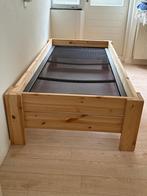 1 persoons bed incl mattasbodem, Huis en Inrichting, Ophalen, 90 cm, Eenpersoons, Bruin