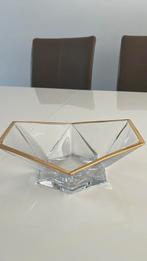 Te koop een mooie glazen schaal met gouden rand nieuw, Ophalen, Nieuw, Overige stijlen, Glas