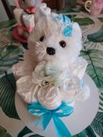 Kraamcadeau geboorte baby jongen blauwe luiertaart met hond, Kinderen en Baby's, Ophalen of Verzenden