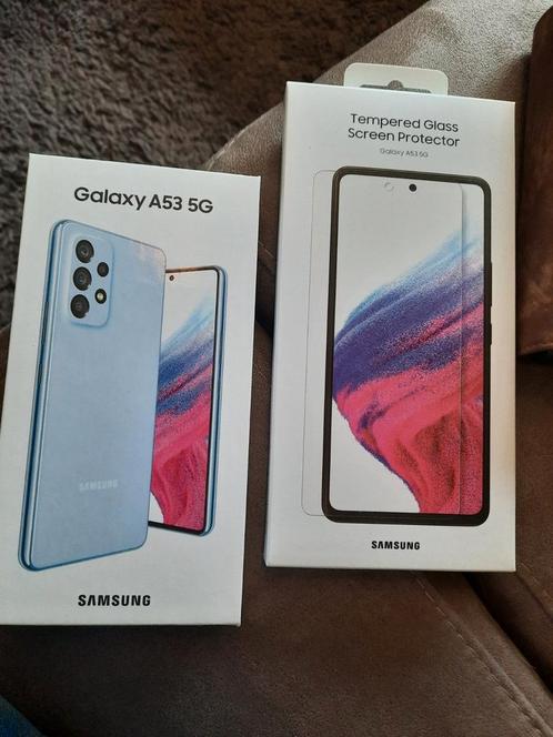 Samsung Galaxy A53 5G en screenprotector, Telecommunicatie, Mobiele telefoons | Samsung, Nieuw, Overige modellen, 128 GB, Touchscreen