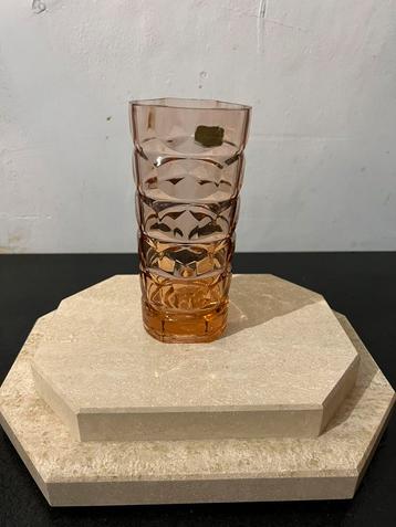Vintage Luminarc Windsor Vaas  rosé glas beschikbaar voor biedingen