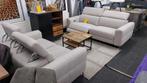 Bankstel 3+2 Relax elektrisch A- stof Beige AANBIEDING!, Ophalen, Minder dan 75 cm, Nieuw, Rechte bank
