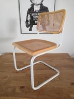4x Thonet Breuer Cesca wit frame buisstoel rotan webbing, Huis en Inrichting, Stoelen, Vintage Bauhaus design, Vier, Gebruikt