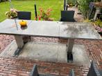 Tuinset met stenen tafel en 6 stoelen., Tuin en Terras, Ophalen of Verzenden, Gebruikt, Kunststof