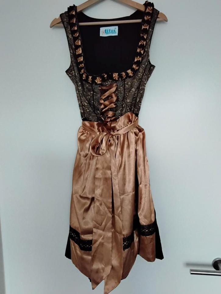 Stijlvolle Dirndl, zwart met goud van Lifos maat 40, Kleding | Dames, Carnavalskleding en Feestkleding, Zo goed als nieuw, Kleding