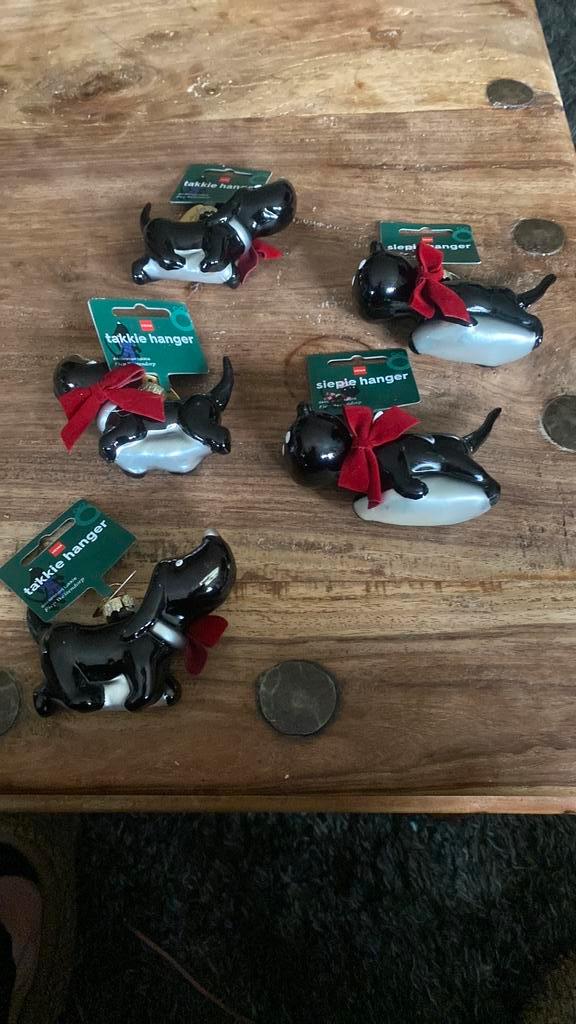 Takkie en siepie kersthangers hema glas nieuw, Diversen, Kerst, Nieuw, Ophalen of Verzenden