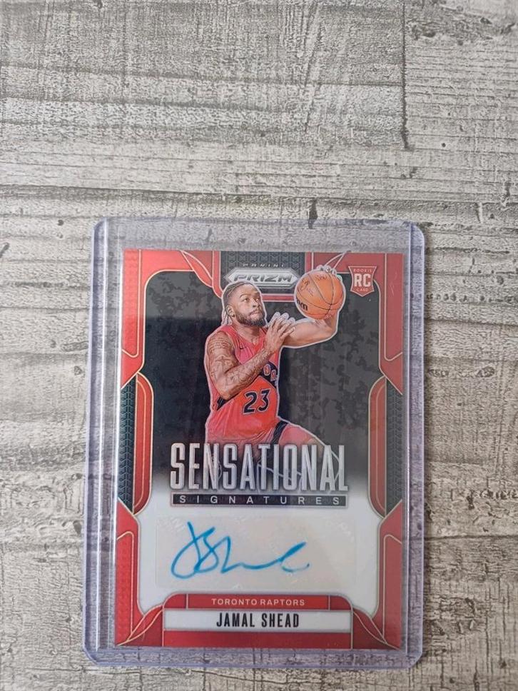 2024-25 Prizm Jamal Shead auto /99 - Raptors, Hobby en Vrije tijd, Stickers en Plaatjes, Zo goed als nieuw, Plaatje, Ophalen of Verzenden
