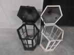 2 x  Antieke Windlichten  80 cm hoog, Gebruikt, Stoelenco@hotmail.com, Wit, Ophalen of Verzenden