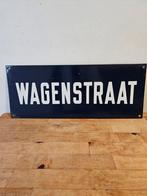 Emaille straatnaam bord Wagenstraat (50x20cm), Antiek en Kunst, Antiek | Emaille, Ophalen of Verzenden