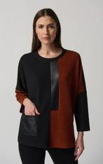 Joseph Ribkoff prachtig chique zwart/bruine trui mt 52