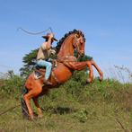 Stockman on Stallion Horse - Paard met Cowboy lifesize, Verzamelen, Ophalen, Nieuw