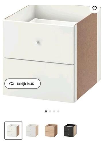 4x kallax ikea ladeblok lades wit mat (prijs-pstuk)