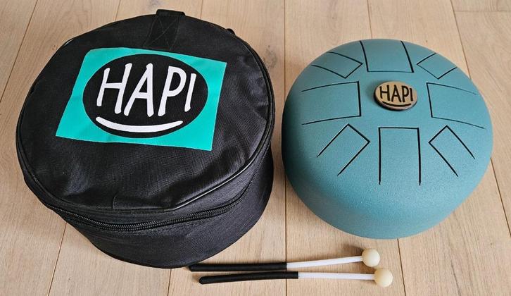HAPI drum - E majeur (incl hoes & stokjes), Muziek en Instrumenten, Percussie, Zo goed als nieuw, Melodische percussie, Ophalen of Verzenden