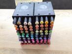 80 Decotime twinmarkers in handige opbergtray, Ophalen, Zo goed als nieuw, Potlood of Stift