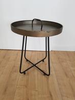Bijzettafeltje. Staal., Minder dan 55 cm, Metaal of Aluminium, Rond, Zo goed als nieuw