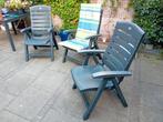 3 Hartman tuinstoelen met kussens, Ophalen, Gebruikt, Kunststof