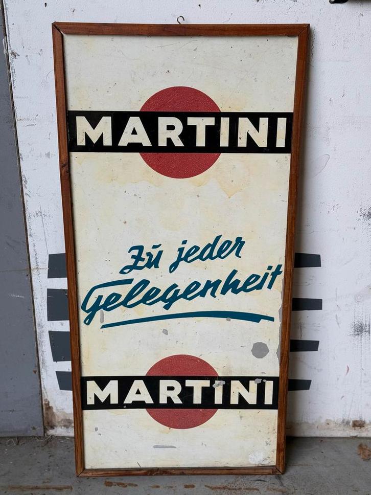 Oud Martini Bord - Handbeschilderd & Officieel, Verzamelen, Merken en Reclamevoorwerpen, Gebruikt, Reclamebord, Ophalen of Verzenden
