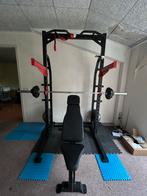Homegym Deal: Rack + Bank + Olympische set 150kg-Nieuw €1893, Sport en Fitness, Fitnessapparatuur, Benen, Krachtstation, Ophalen of Verzenden