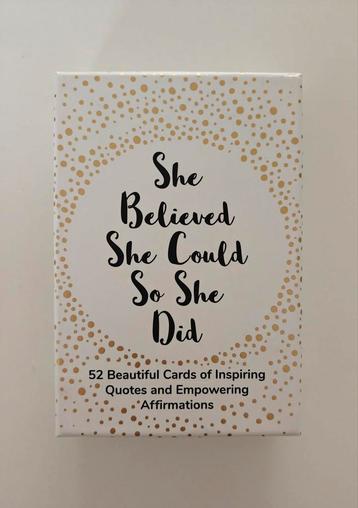 Affirmatie kaarten: She Believed She Could So She Did beschikbaar voor biedingen