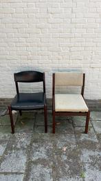 Vintage design pastoe stoelen - Hout, stof & Leer, Ophalen, Twee, Zwart, Zo goed als nieuw
