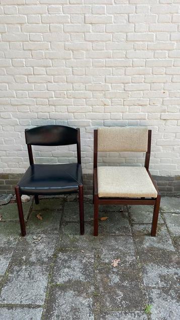 Vintage design pastoe stoelen - Hout, stof & Leer beschikbaar voor biedingen