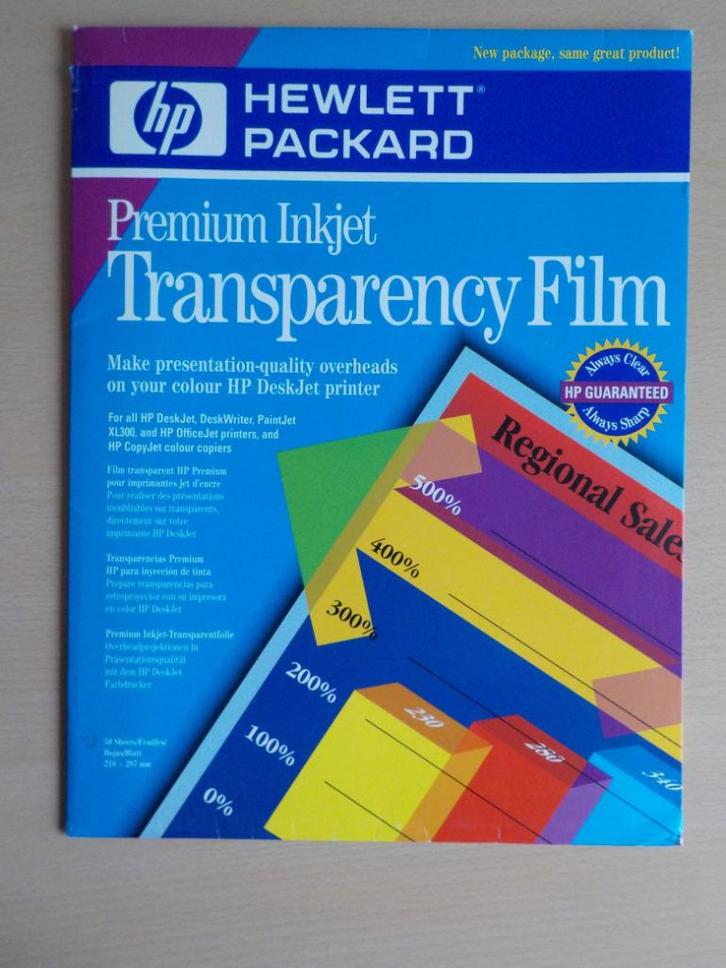 8 HP overheadtransparanten, Diversen, Bureau-accessoires, Nieuw, Ophalen of Verzenden