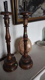 2 antieke kandelaars, Antiek en Kunst, Antiek | Kandelaars, Ophalen, Koper of Brons