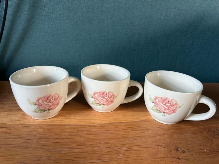 Jet ter Steege A Rose is a Rose - 3 Kop en Schotels, Huis en Inrichting, Keuken | Servies, Nieuw, Kop(pen) en/of Schotel(s), Overige stijlen