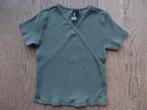 Erg mooie Shoeby Jill rib stof shirt maat 134 / 140 groen, Meisje, Ophalen of Verzenden, Zo goed als nieuw, Shirt of Longsleeve