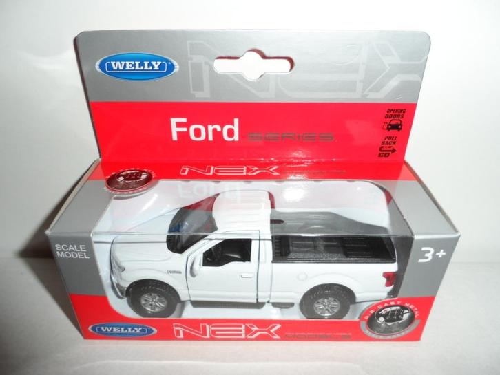 Welly - 2015 Ford F-150 Regular Cab (wit) 1:36, Hobby en Vrije tijd, Modelauto's | Overige schalen, Nieuw, Auto, Ophalen of Verzenden