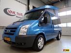 Ford Nugget 2012 Visionblauw metallic, Buscamper of Camperbus, Koelkast, Airbags, Bedrijf