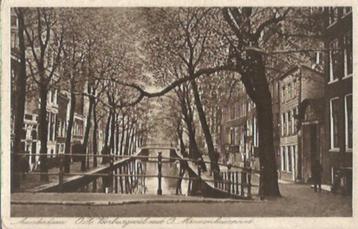 Amsterdam, O.Z. Voorburgwal voor verhaal achterkant kaart beschikbaar voor biedingen