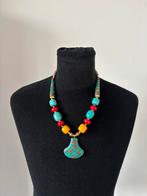 Tibetaanse ketting met turkoois edelstenen, Sieraden, Tassen en Uiterlijk, Kettingen, Blauw, Nieuw, Ophalen of Verzenden, Steen of Mineraal