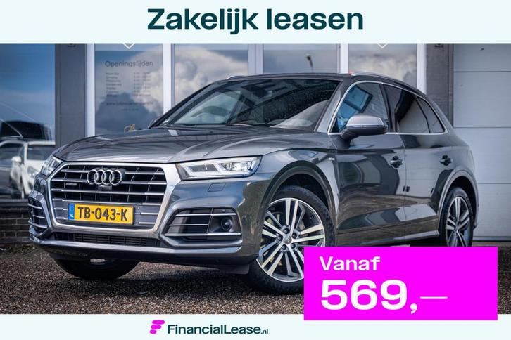 Audi Q5 2.0 TFSI quattro S-Line Sport I Pano I Luchtvering I, Auto's, Audi, Bedrijf, Lease, Financial lease, Q5, ABS, Achteruitrijcamera