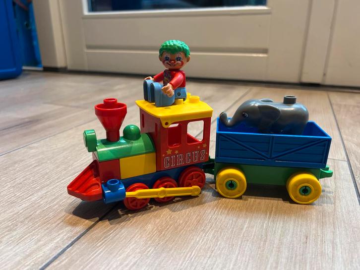 Duplo Circus Trein met Olifant en Clown, Kinderen en Baby's, Speelgoed | Duplo en Lego, Zo goed als nieuw, Duplo, Complete set
