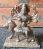 Bronzen Durga op Leeuw - Hindoeïstisch Beeld, Antiek en Kunst, Ophalen of Verzenden