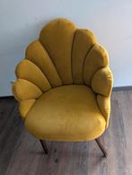 Sissy Boy Velvet Schelpstoel Mosterdgeel, Huis en Inrichting, Ophalen, Zo goed als nieuw, Minder dan 50 cm