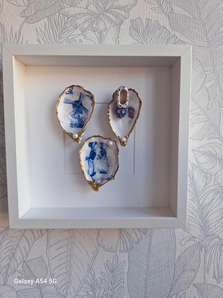 Handgemaakt Oesters, Huis en Inrichting, Woonaccessoires | Lijsten, Nieuw, Minder dan 50 cm, Hout, Ophalen of Verzenden