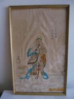 Chinees schilderij op zijde., Huis en Inrichting, Woonaccessoires | Schilderijen, Tekeningen en Foto's, Ophalen, Minder dan 50 cm