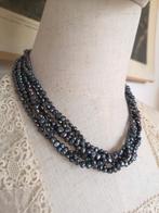 Echte parels ketting 6 rij, Sieraden, Tassen en Uiterlijk, Kettingen, Ophalen of Verzenden, Zo goed als nieuw