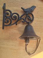 Bel van gietijzer vogel, Tuin en Terras, Tuinwanddecoratie, Verzenden, Nieuw