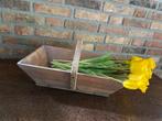 Brocante Franse houten plukmand/bak, Ophalen of Verzenden