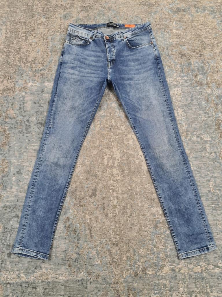 CARS Dust W34 L32 Skinny STRETCH Bronno3432 Blauw, Kleding | Heren, Spijkerbroeken en Jeans, Blauw, Zo goed als nieuw, W33 - W34 (confectie 48/50)