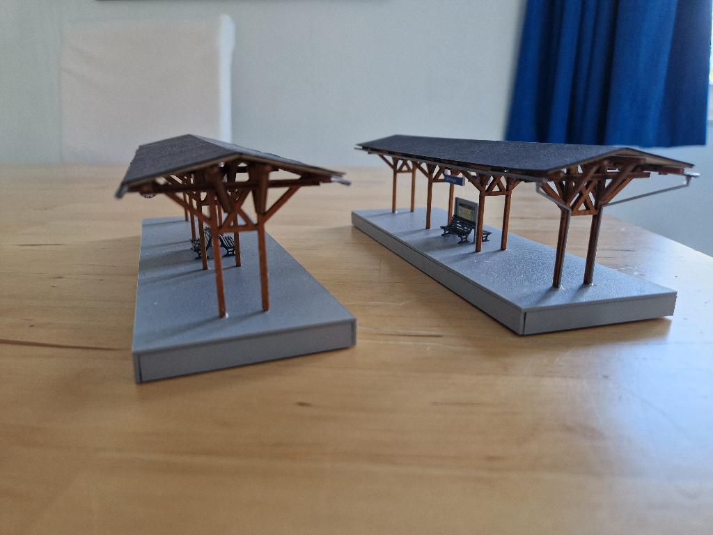 2 perrons van Busch voor modelbaan h0, Hobby en Vrije tijd, Overige merken, Gebruikt, Gelijkstroom of Wisselstroom, Brug, Tunnel of Gebouw