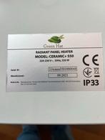 Green Hat keramisch Infrarood Paneel 550W, Ophalen, 30 tot 80 cm, 500 tot 800 watt, Radiator
