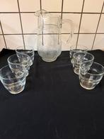 Karaf waterkan met glazen, Glas of Glazen, Nieuw, Ophalen of Verzenden, Glas