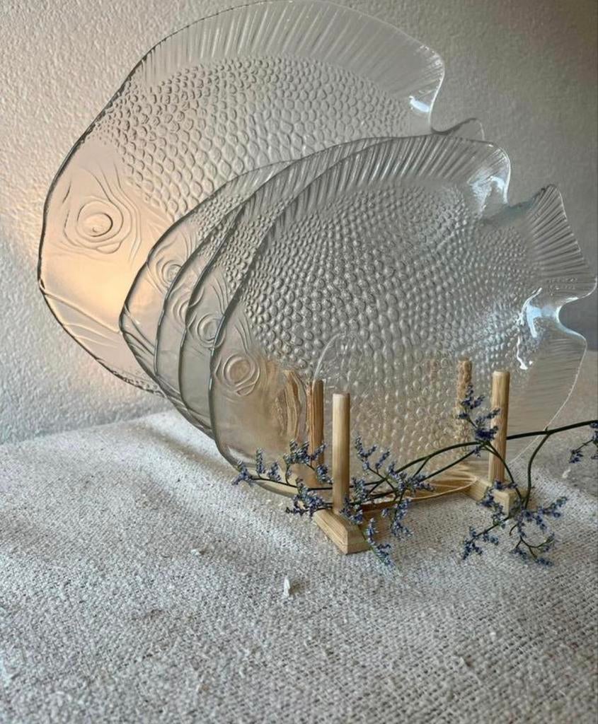 Vis schalen borden arcoroc groot klein glaswerk, Ophalen of Verzenden, Overige stijlen, Glas, Zo goed als nieuw