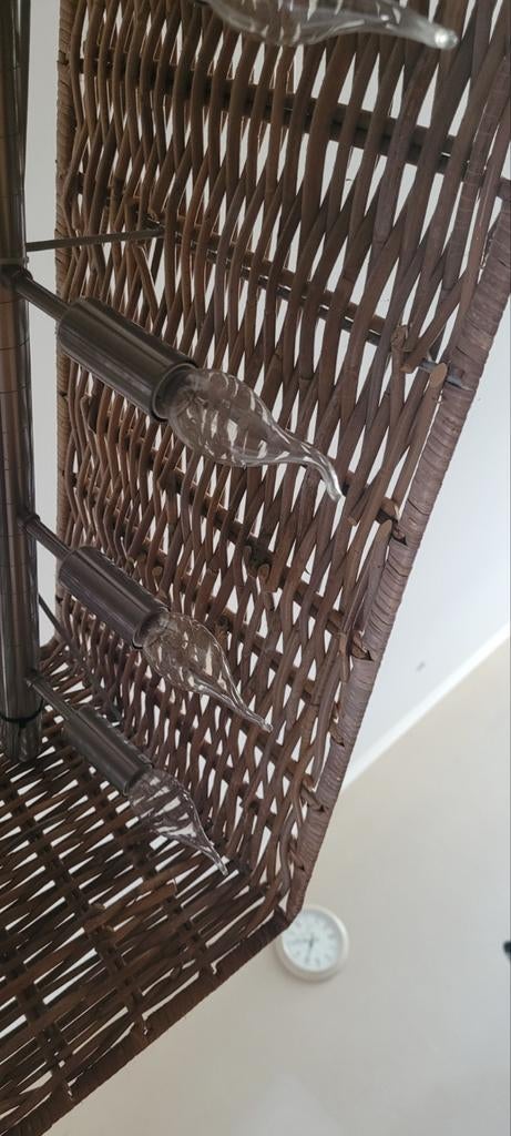 Grote rieten hanglamp, Ophalen of Verzenden, Minder dan 50 cm
