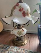 Antieke lamp porselein met bloemen opdruk, Ophalen