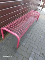 Buitenbank rood staal, Ophalen, Gebruikt, Metaal